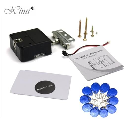 New Arrival 13.56MHZ IC MF Card Electric Cabinet Lock Invisible Hidden RFID Cabinet Drawer Lock HM-L211