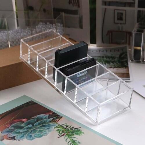 New Clear Acrylic 8 Grids Makeup Organizer Makeup Powder Storage Box Lipstick Makeup Tools Eye Shadow Case Jewelry Cosmetic Box