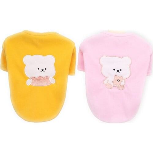 Autumn Dog Clothes For Small Dogs Cats Clothing With Cute White Bear Pets Soft Sweater Puppy T-shirts Pet Costume Chihuahua York