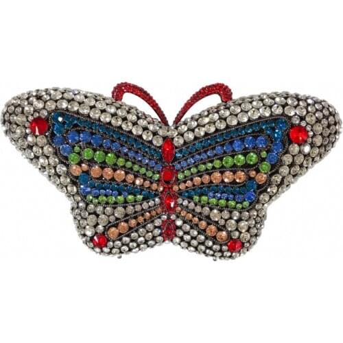 11x11CM Butterfly Shape Dinner Bag Clutch Bag Empty Hard Box Full Diamond Bag Banquet Dress Crystal Bag Women a6829