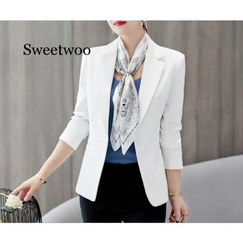 Женские пиджаки с коротким рукавом SWEETWOO China At AliExpress