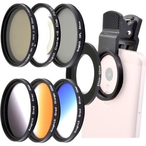KnightX Universal Neutral Density ND smartphone Camera filter 52MM macro lens for phone mobile android cellphone