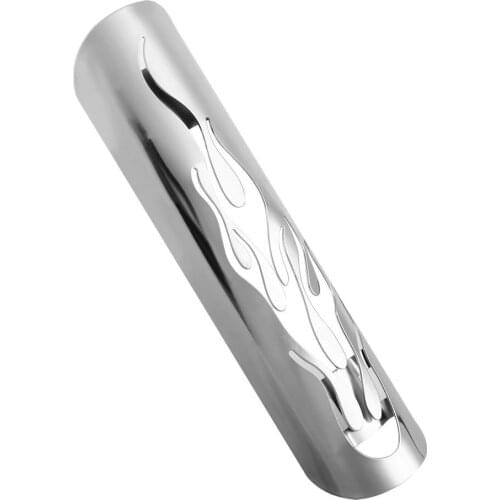 Universal Vintage Chrome Plated Motorcycle Modified Curved Exhaust Heat Shield Cover Guard Muffler Pipe Motorbike Parts