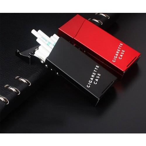 Women Cigarette Slim Metal Case Narrow Fashioned Pipe Cigarette Box Smoking Accessories Aluminum Fine Cigarette Storage Box