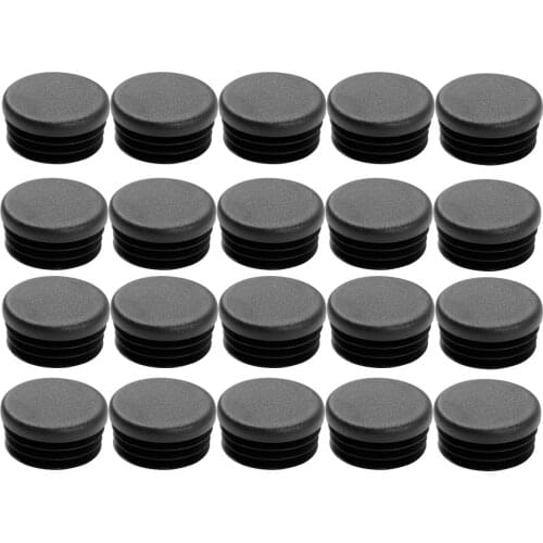 20 Round Tubing Plugs Home Pipe Cover Furniture Blanking End Cap Plastic Feet Cups Anti Slip Foot Pads Table Chair Leg Protector