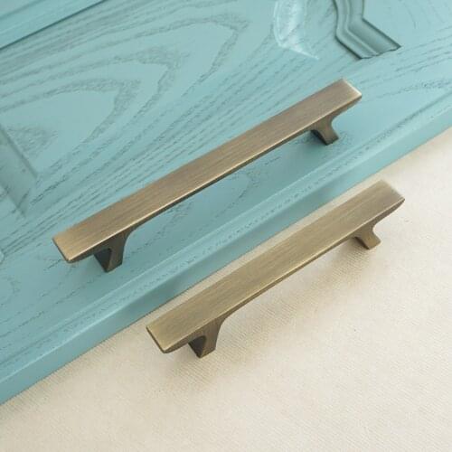 3.75" 5"Bronze Zinc Alloy Door Handles Simple Modern Kitchen Cabinet Handle Cupboard Handle Dresser Drawer Pulls Handle 96 128mm