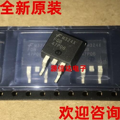 Real picture shooting of new original FQB47P06 47P06 47A 60V TO-263 P Channel MOS transistor