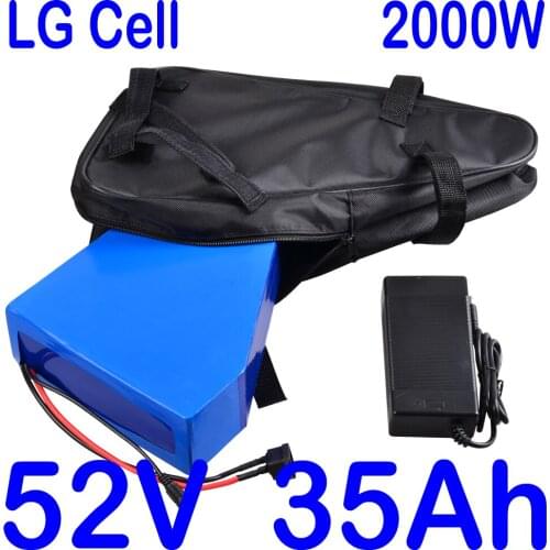 52V Lithium Battery 52V 35AH Ebike Battery 52V 17AH 20AH 24AH 27AH 30AH 35AH Electric Bike Battery for48V 500W 1000W 2000W motor