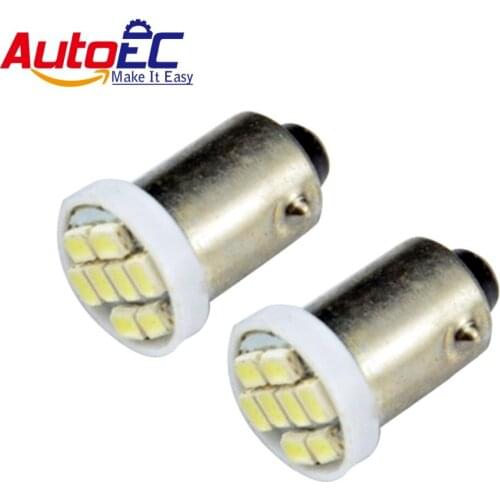 AutoEC 10 X LED T4W Automobile Lamps 8 LED SMD3528 SMD1210 BA9S 25lm Car Auto interior indicator light #LG13