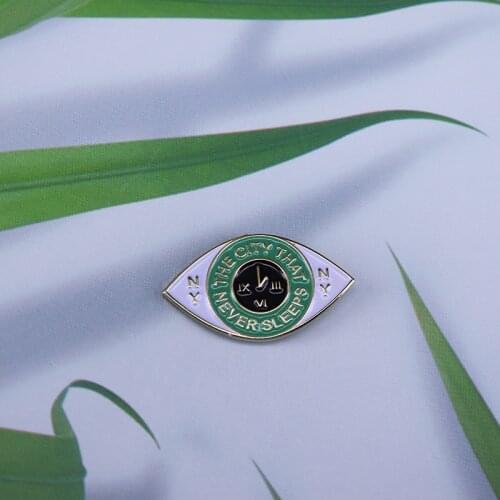 The city that never sleeps New York pin Eye shape brooch pin