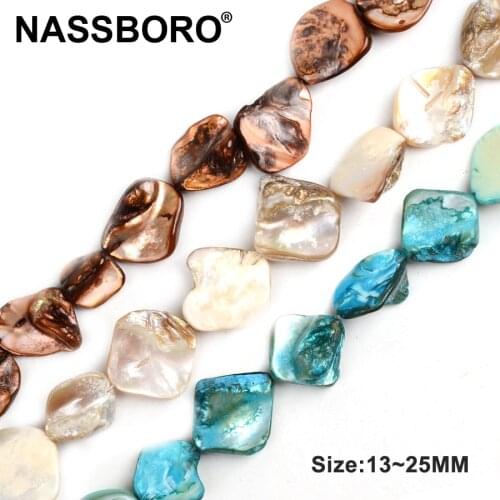 Freeform Irregular Shape Shell Beads Loose Spacer Nautral Stone Beads for Jewelry Making DIY Bracelet Necklace Perles Wholesale