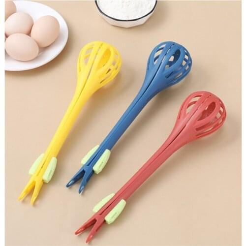 Household long-handled kitchen mixing egg tongs, all-in-one vegetable tongs, manual egg tongs, food tongs