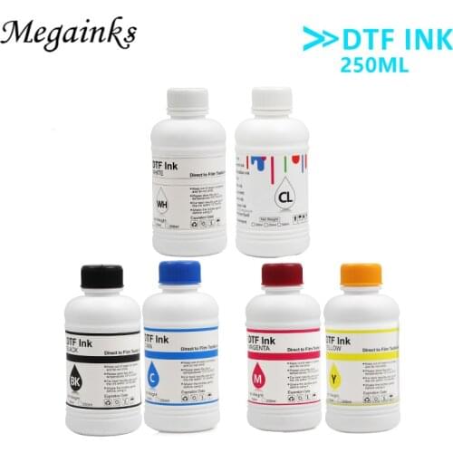DTF INK 250ML 5PCS & 250ML Cleaning liquid For Dirent printer film for Epson L1800 L800 L805 DX5 DX7 I3200 I4720 I5113 Printhead