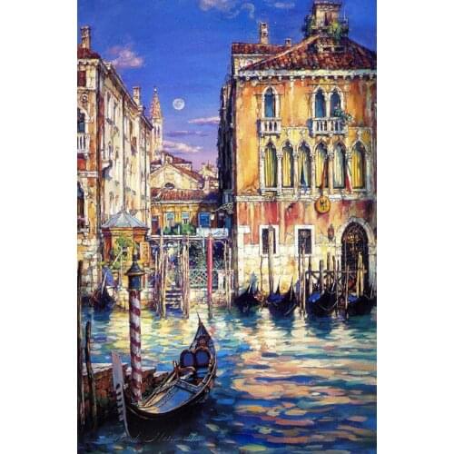 European town scenery Needlework Cross stitch 14CT Unprinted Embroidery kits Arts Cross-Stitching,DIY Handmade Home Decor