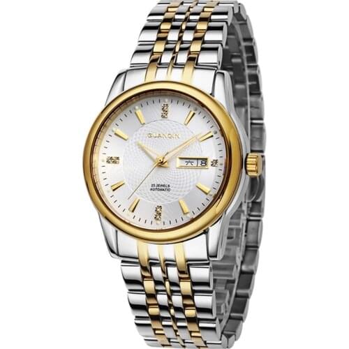 2020 Guanqin GJ10030 automatic watch waterproof and dustproof fashion new three pointer double calendar mechanical male Watch