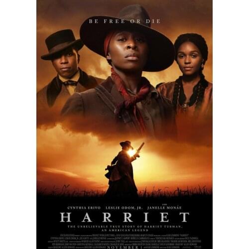 Harriet Kasi Lemmons Harriet Tubman Movie Film Silk Fabric Wall Poster Art Decor Sticker Bright