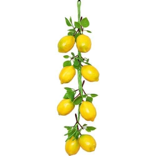 Simulation Fruit Vegetable String Artificial Lemon Foam Model Farmhouse Hotel Hanging Photography Prop Pendant for Decoration