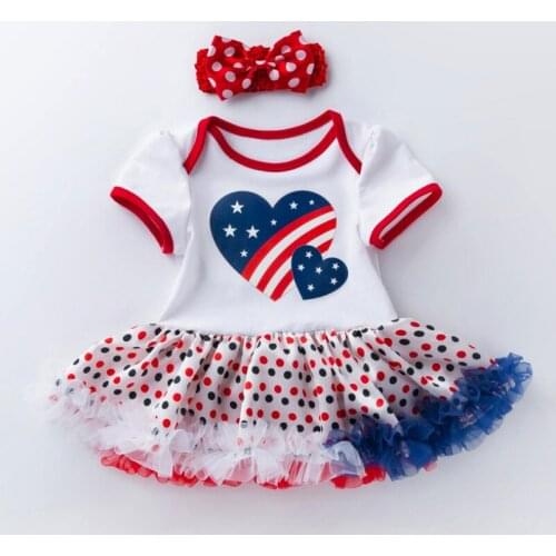 Newborn girls clothes set 100% cotton rompers with star tutu skirt and headband baby girl jumpsuit toddler kids fashion clothing