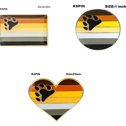 Bear Pride LGBT Pride Badge Lapel Pin Brooch