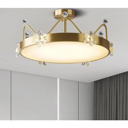 Nordic Minimalist Led Pendant Lamps Bedroom Living Room Hotel Lobby Crystal Round Personality Creative Modern Llighting Fixtures