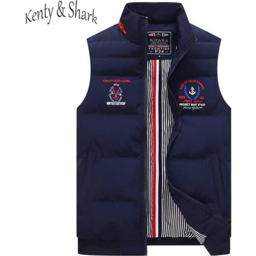 2020 Casual Autumn Cotton Liner Thick Vests for men Kenty Shark Brand Jacket Sleeveless Keep Warm Parka Coats Men Plus Size 4XL