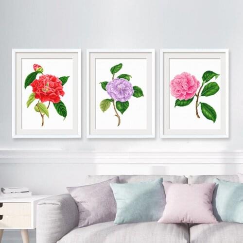 Set for embroidery cross stitch kit Summer blooming flowers natural floral pattern home decoration accessories modern for wall