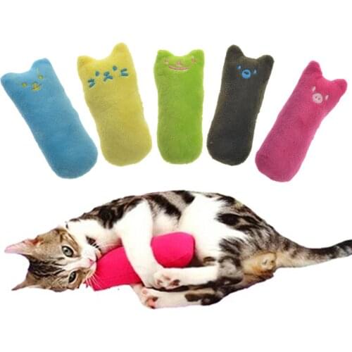 Newest Funny Interactive Fancy Catnip Cat Pillow Toy Pets Teeth Grinding Claws Toys 5 Colors
