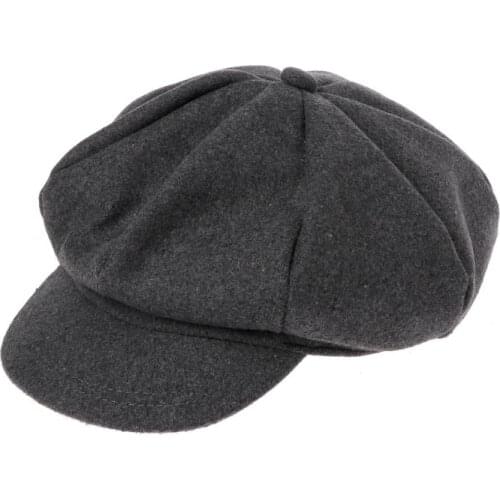 Drop Ship Autumn Winter Beret Hat Caps Baby Kids Boys Girls Woolen Newsboy Artist Flat Cap