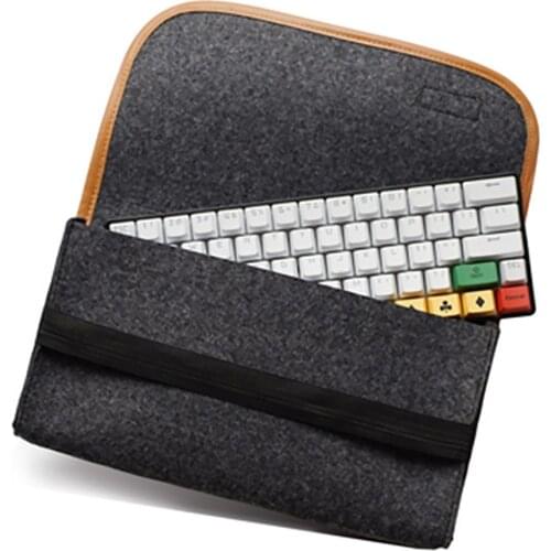 Organizer Flip Cover Storage Elastic Band Felt Fabric Pouch Mechanical Keyboard Bag Practical Accessories Protective Dust Proof