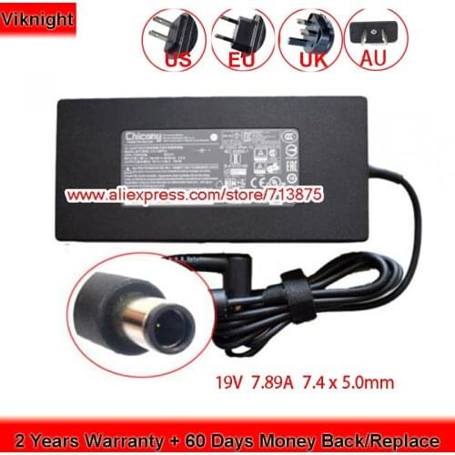 Genuine Chicony 19V 7.89A A15-150P1A A150A010L AC Adapter A150A008L for Clevo W651KK1 P651RA P950HP P671RA W651KJ1 GAMING LAPTOP