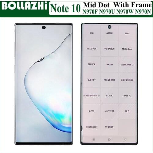 Mid Dot Original Lcd Screen For Samsung Galaxy Note 10 Lcd N970F note10 Lcd Display Touch Screen Digitizer Assembly Replacement