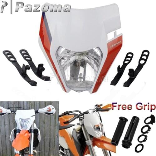 MX Motorcycle Front Light Enduro Motorbike Supermoto Headlamp Headlight Fairing For Honda Yamaha Ducati EXC SX SXS XCW SMR