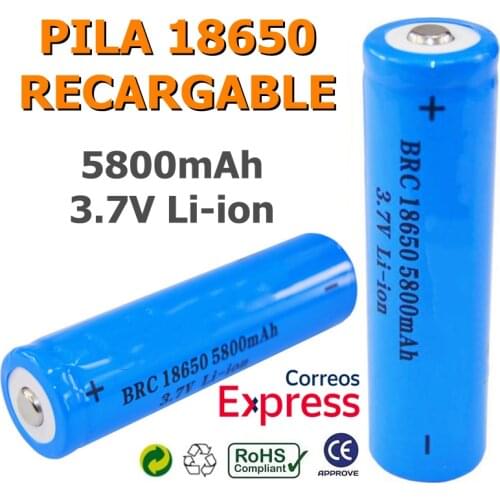 Batteries rechargeable 18650 5800mAh 3,7V POWERBANK Battery BANK BATERIA lithium-ION tipped with TETON COLOR red