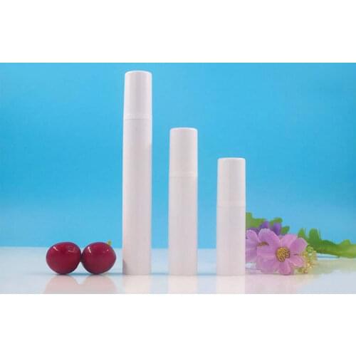 15ML plastic airless bottle white body white pump clear/white lid for lotion/emulsion/serum/toner/eye liquid skin care packing