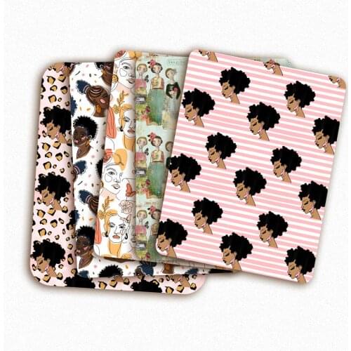 Polyester Cotton Fabric By The Meter New Age Independent Women Printed Sheet For Sewing Cloth Dress DIY Craft 45*145cm/pc