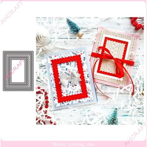 Rectangular Scallop border Metal Cutting Dies for DIY Scrapbooking Photo Album Decorative Embossing PaperCard Crafts Die2020