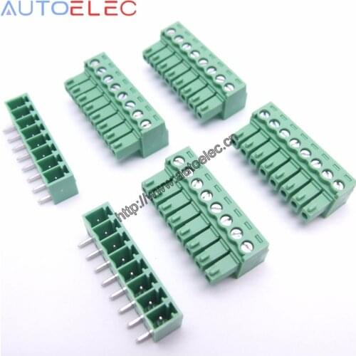PA66 Plug component Pitch 3.5mm 10Pins right angel pin MC 1.5/10-ST terminal blocks PLUGGABLE for PHOENIX Tyco Weidmuller