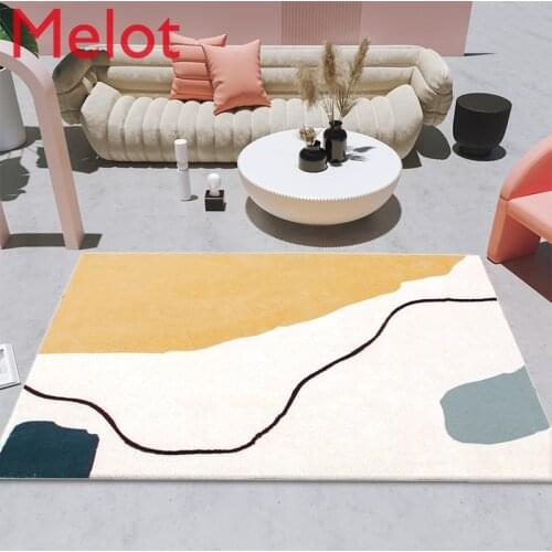 Nordic Living Room Carpet Modern Minimalistic Abstraction Carpet Bedroom Cute Carpet Mat Bed & Breakfast Carpet