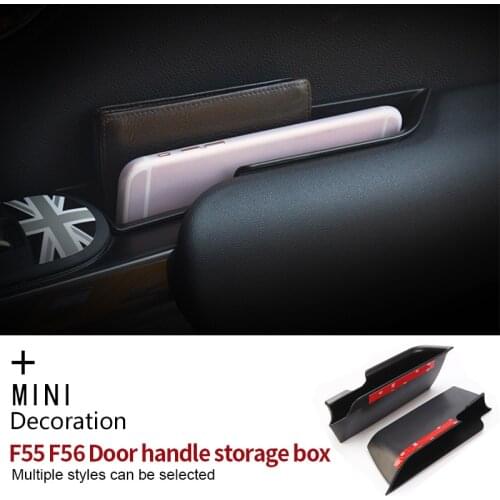 Dedicated Door Storage Box Door Handle Modified Storage Box For Mini Cooper S One F55 F56 Car Seat Organize Box Car Accessories