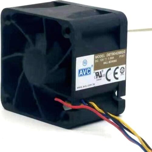40mm Powerful Cooling Fan For AVC 4028 12V 1A DBTB0428B2G High Speed Server Fans 40*40*28mm Dual Ball Bearing 4-wire 4Pin PWM
