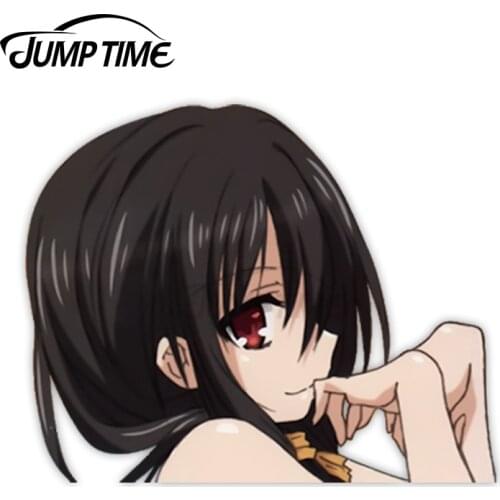 Jump Time Date a Live Peeker Big Head Tokisaki Kurumi Sexy Cute Anime Girl Vinyl Decal Waifu Car Stickers