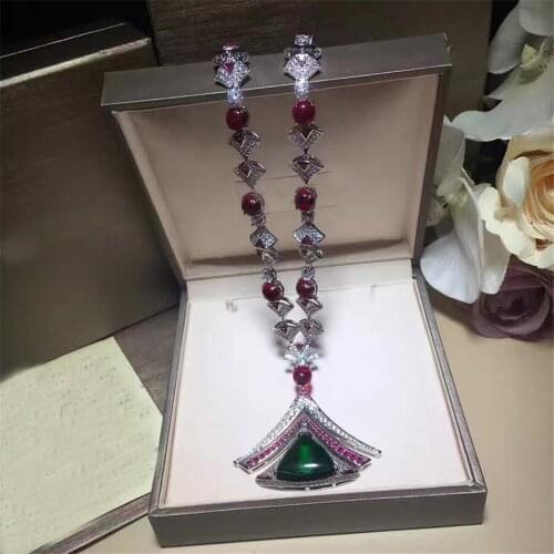 Xc487 Luxury Designer Fashion Silver plated Jewelry zirconia Water droplets shape cf