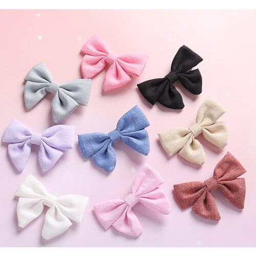 36pc/lot Fabric Bows Hair bow Hair Clips Sailor Bow Clips Cotton Fabric bow Hairgrips Girls Women Hair Accessories Headwear