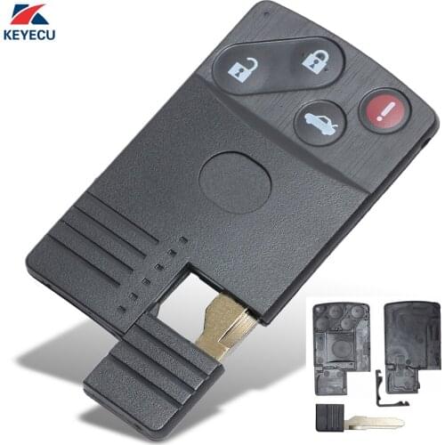 KEYECU Replacement Remote Car Key Shell Case Fob 3+1 Button for Mazda MX-5 Miata RX-8 2006-2011 (Shell Only)