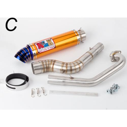 Motorcycle modified parts NKL exhaust pipe LC150 54mm caliber Y15ZR semi-blue front section EX150
