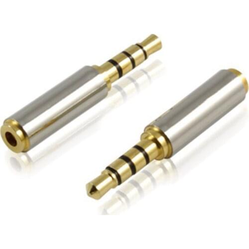 Gold 3.5mm Male To 2.5mm Female Stereo Audio Headphone Jack Adapter Converter Gold Plated Audio Adapter Optimal Signal Transfer