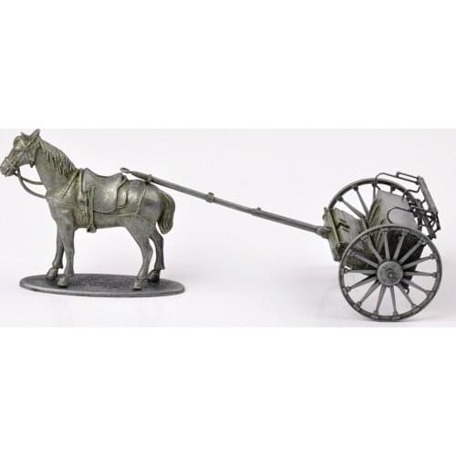 1/32 Horses Chariots Statues Model Alloy Casting Home Decoration for Fans Collection Kids Gift