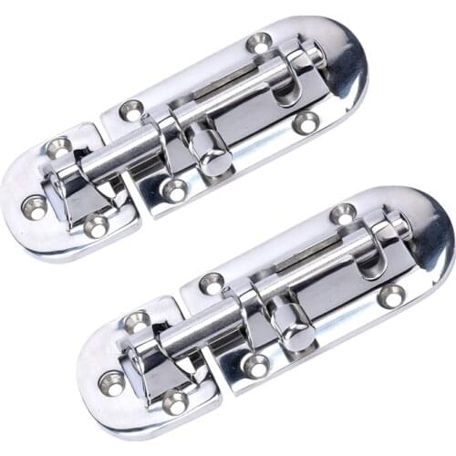 2 Pieces 3" Thickened 316 Stainless Steel Door Lock, Slide Latch Lock