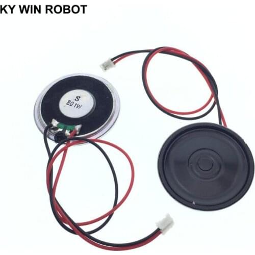 2pcs/lot New Ultra-thin speaker 8 ohms 1 watt 1W 8R speaker Diameter 40MM 4CM thickness 5MM with PH2.0 terminal wire length 20CM