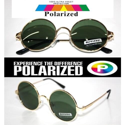 2018 Round vintage retro gold Ozzy style Drivers TAC enhanced polarized polaroid golf fishing UV400 Men women sunglasses